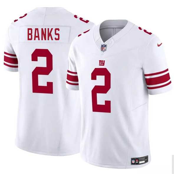 Men & Women & Youth New York Giants #2 Deonte Banks White 2025 F.U.S.E. Vapor Untouchable Limited Stitched Jersey